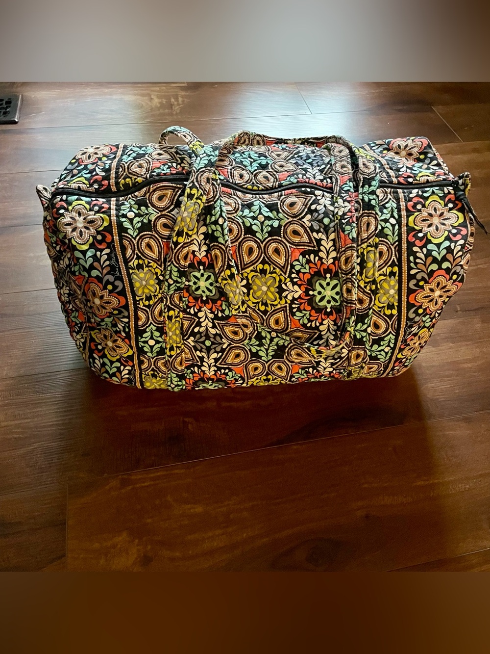 Vera Bradley Cotton Large Weekender Overnight Duffle Bag Sierra Paisley